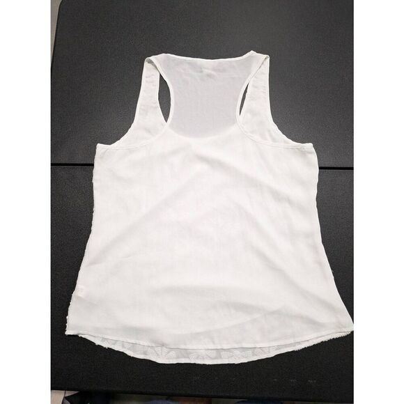 Banana Republic White Sequins Tank Top Size Petite M - Picture 2 of 6